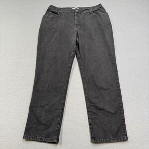Y2K Riders By Lee Jeans Women's 20W Black Faded Denim Straight Leg Relaxed Fit